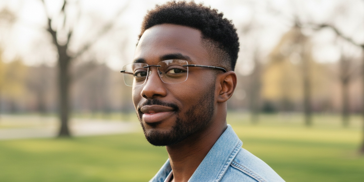 Rimless Rectangle Premium Eyeglasses