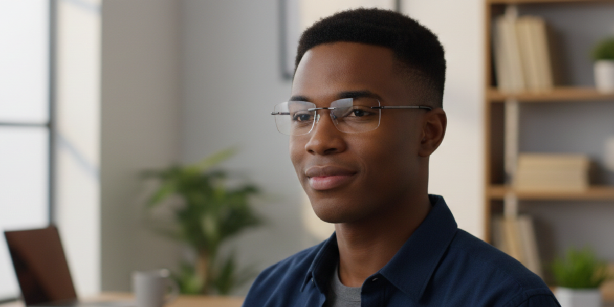 Rimless Rectangle Premium Eyeglasses