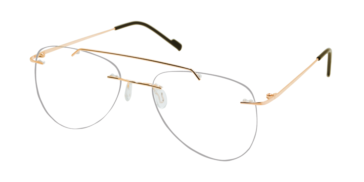 Rimless Aviator Classic Eyeglasses