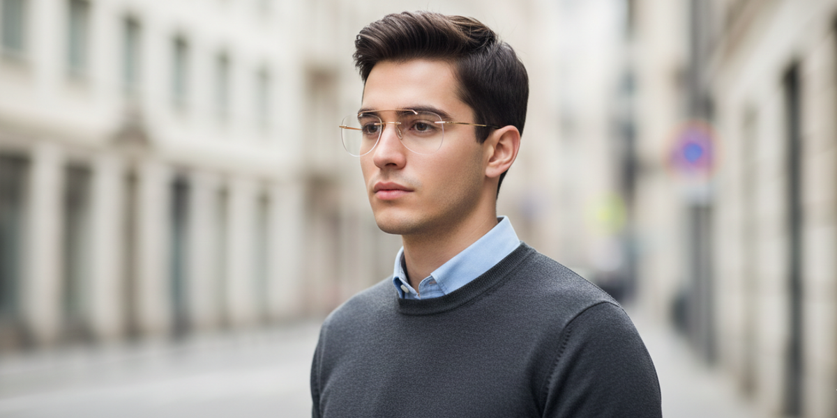 Rimless Aviator Classic Eyeglasses