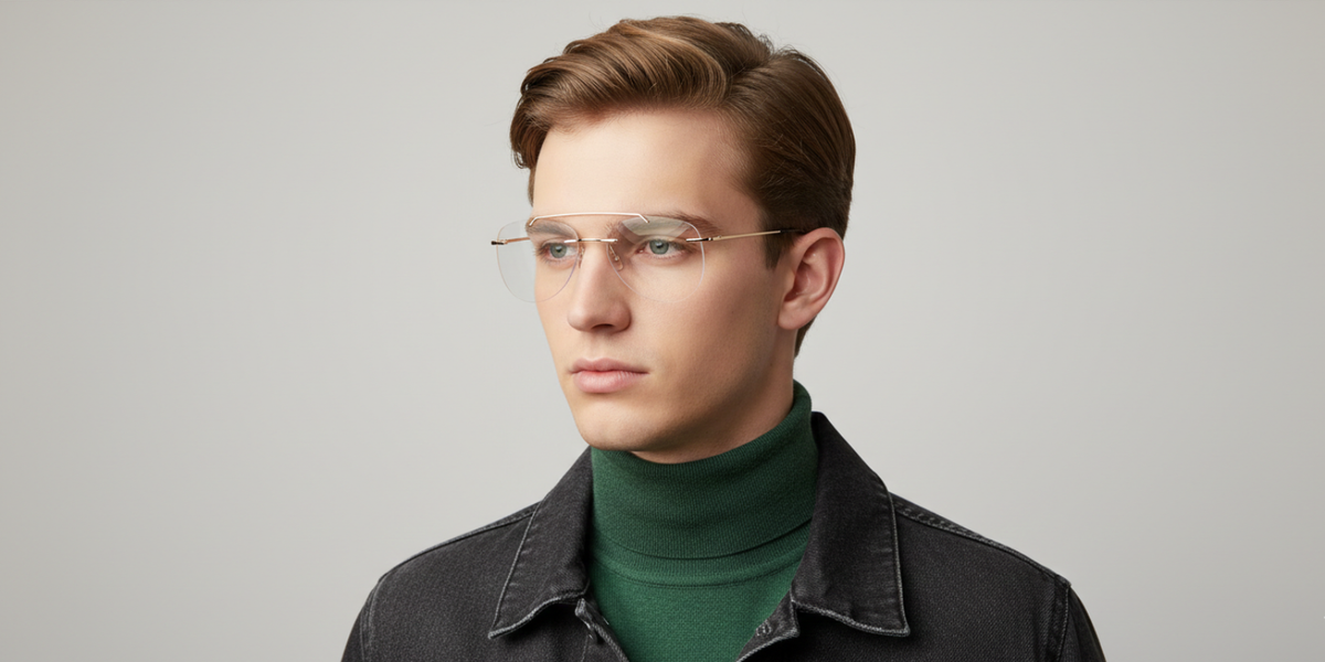 Rimless Aviator Classic Eyeglasses
