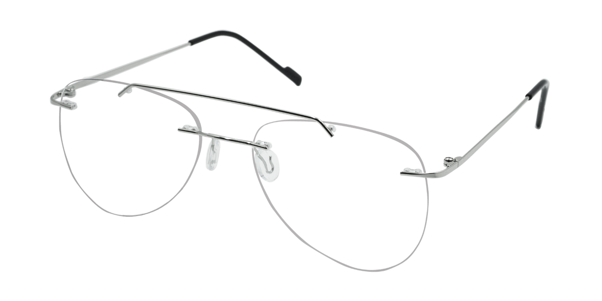 Rimless Aviator Classic Eyeglasses