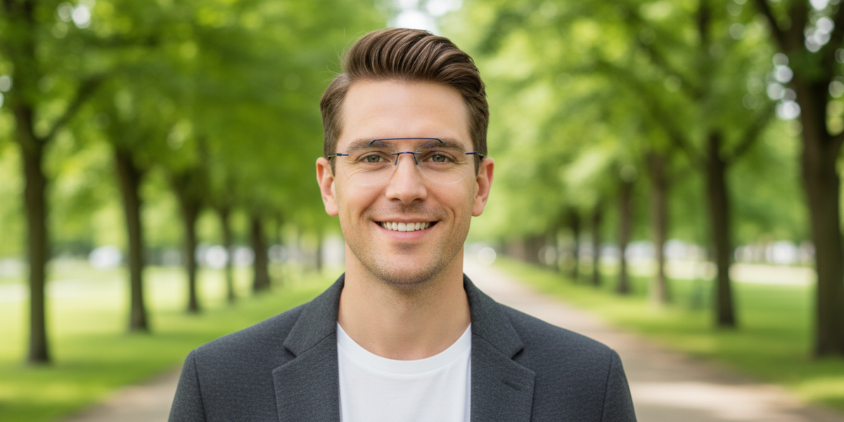 Rimless Aviator Classic Eyeglasses