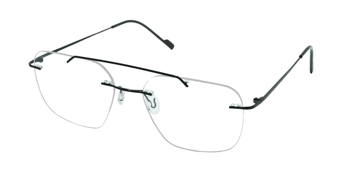 Rimless Rectangle Classic Eyeglasses