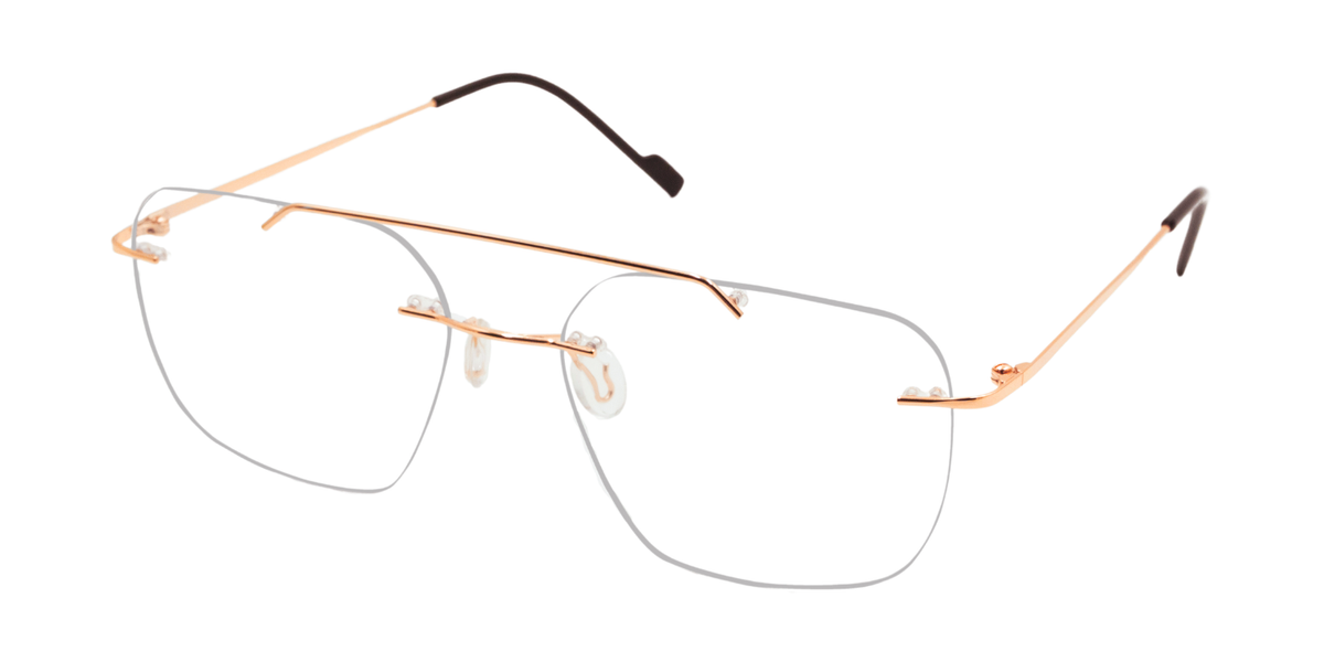 Rimless Rectangle Classic Eyeglasses