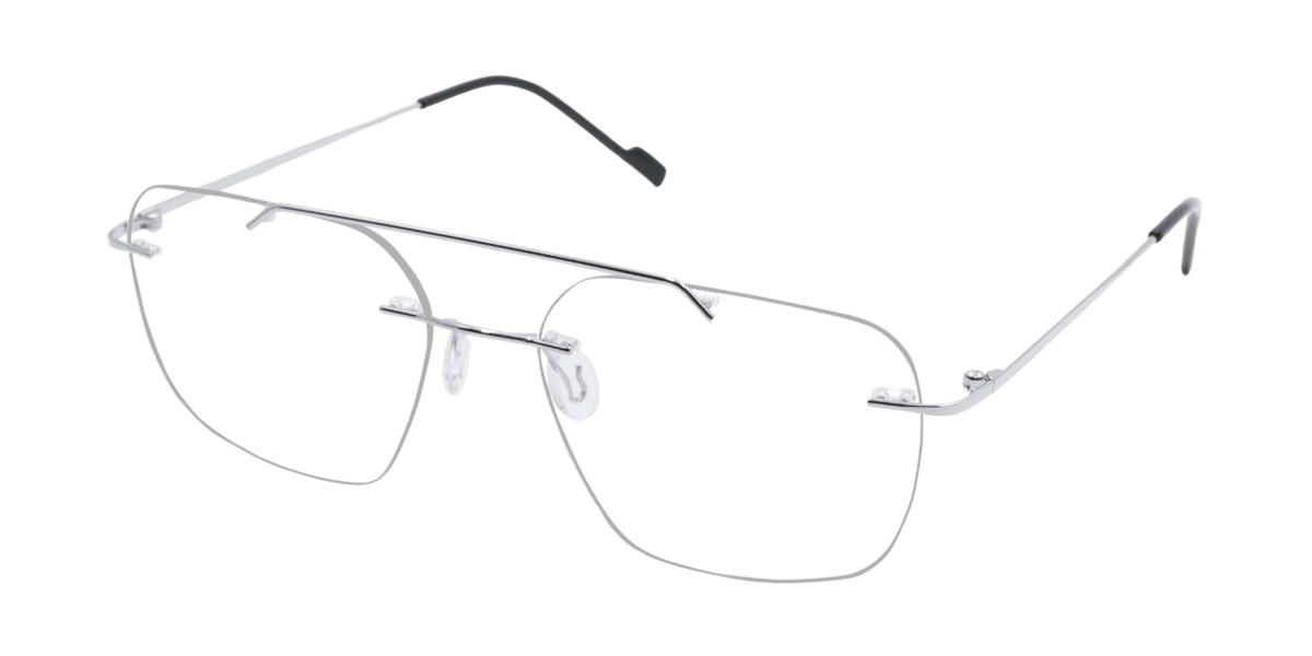 Rimless Rectangle Classic Eyeglasses