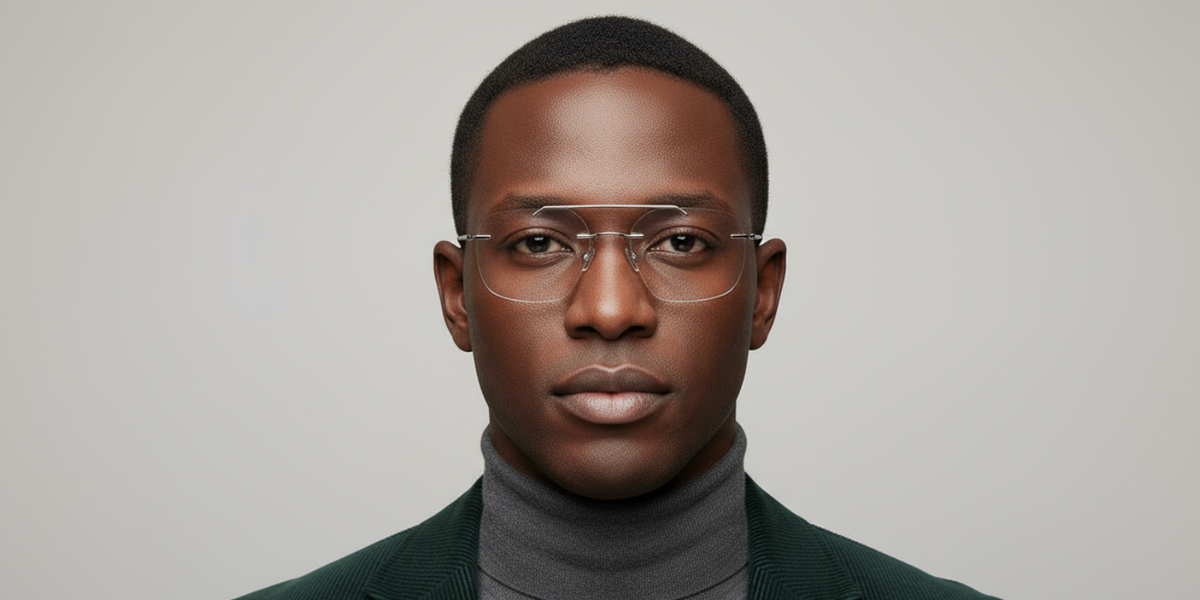 Rimless Rectangle Classic Eyeglasses