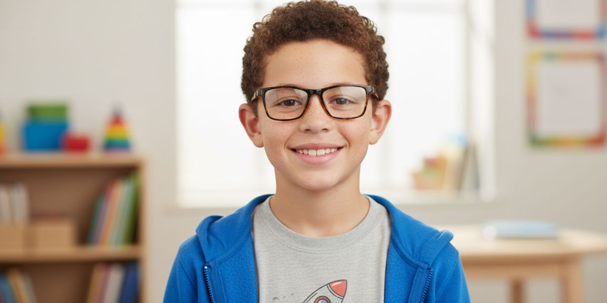 Full Rim Rectangle Magneto Premium Kids Eyeglasses