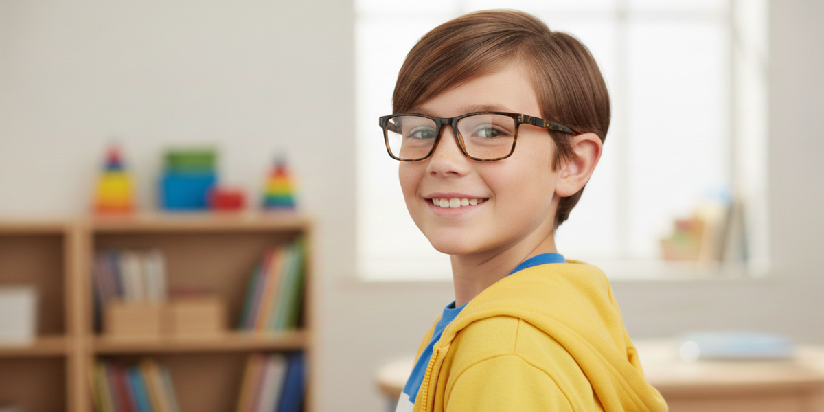 Full Rim Rectangle Magneto Premium Kids Eyeglasses