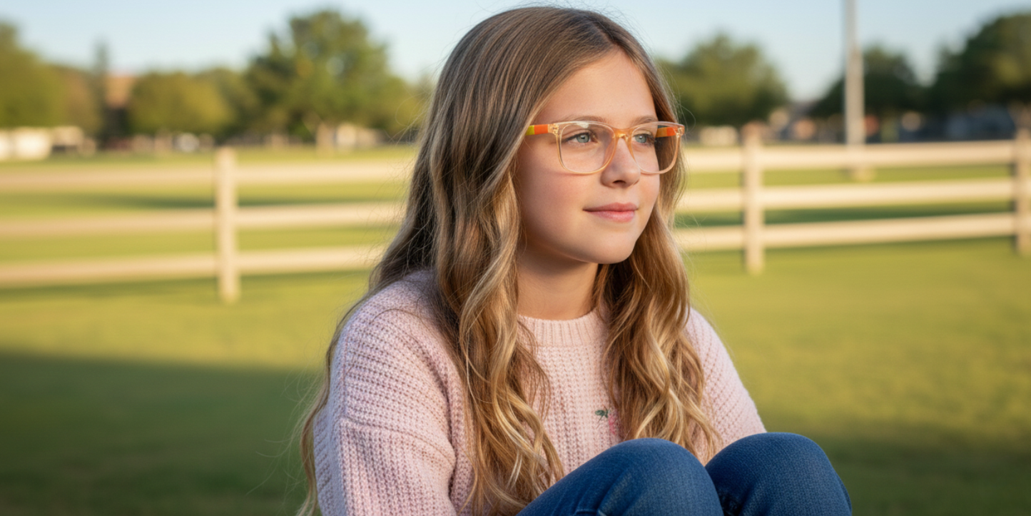 Full Rim Rectangle Magneto Premium Kids Eyeglasses