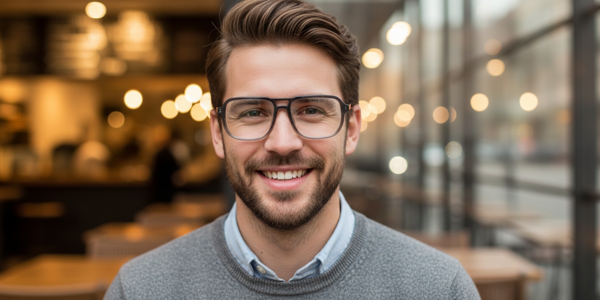 Full Rim Double Bridge Square Classic Eyeglasses