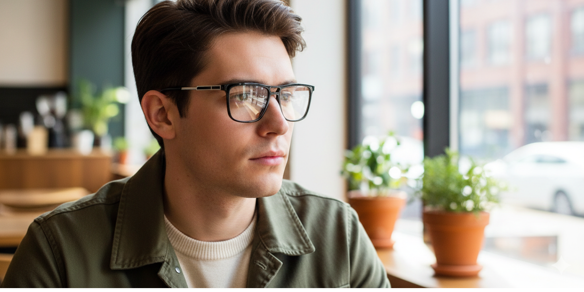 Full Rim Double Bridge Square Classic Eyeglasses