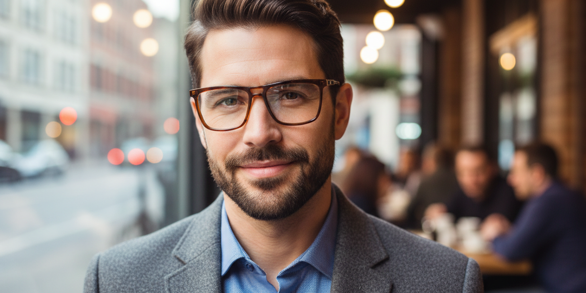 Full Rim Double Bridge Square Classic Eyeglasses