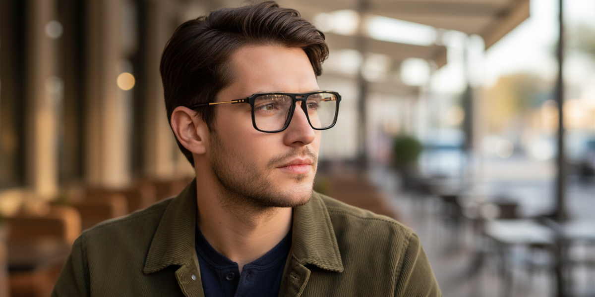 Full Rim Double Bridge Rectangle Classic Eyeglasses