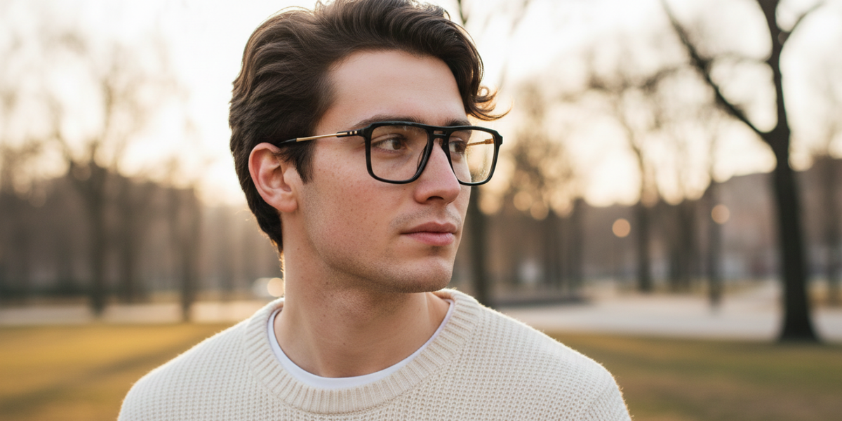 Full Rim Double Bridge Rectangle Classic Eyeglasses