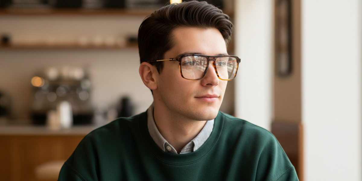Full Rim Double Bridge Rectangle Classic Eyeglasses