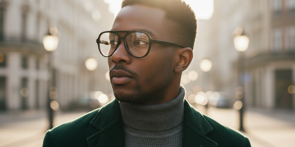 Full Rim Double Bridge Aviator Classic Eyeglasses