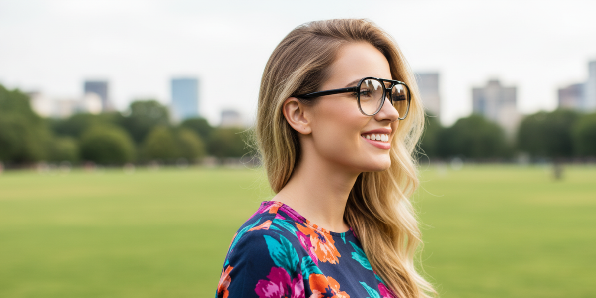 Full Rim Double Bridge Aviator Classic Eyeglasses