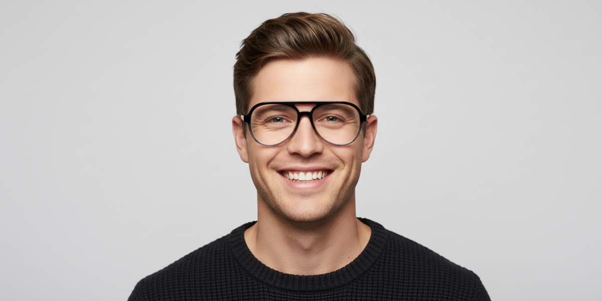Full Rim Double Bridge Aviator Classic Eyeglasses