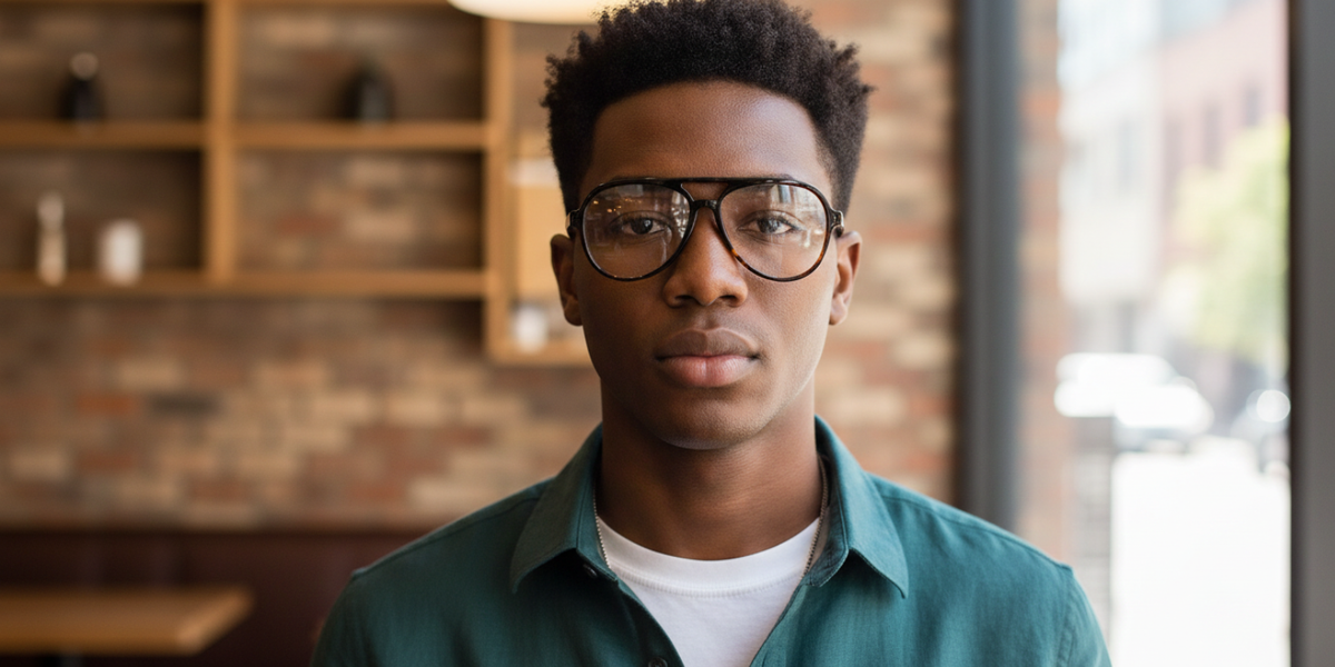 Full Rim Double Bridge Aviator Classic Eyeglasses