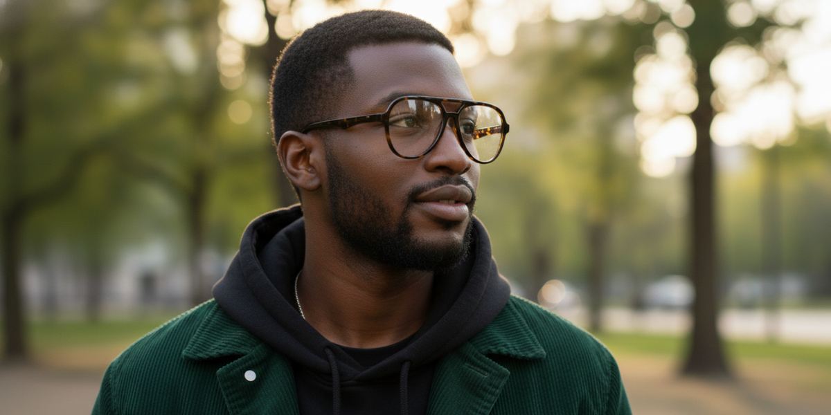 Full Rim Double Bridge Aviator Classic Eyeglasses
