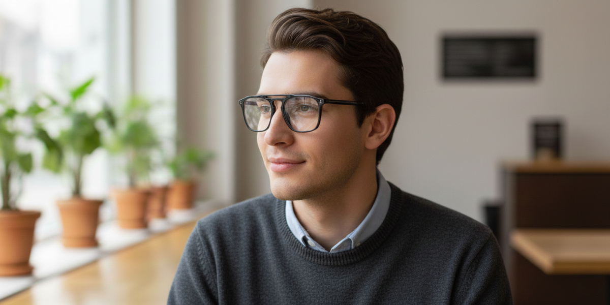 Full Rim Square Aviator Classic Eyeglasses