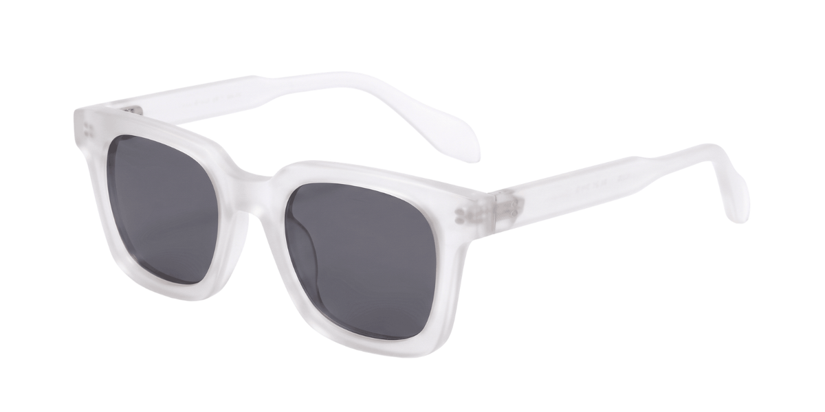 White Full Rim Square Magneto Eyeglasses