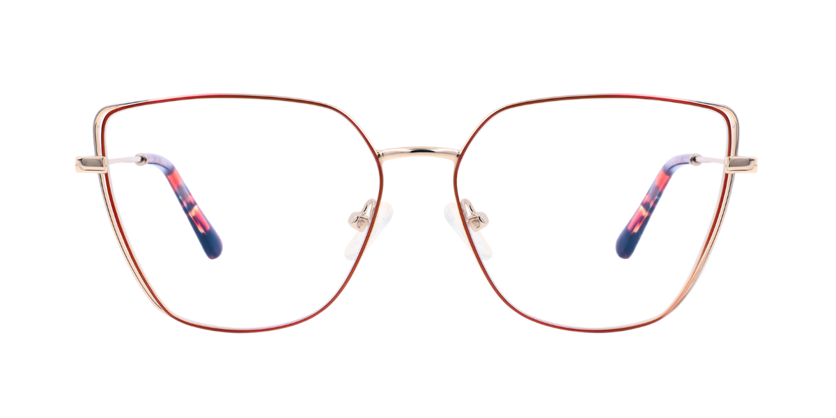 Fashionista Aura YJ-0318 -Red /Gold Frame