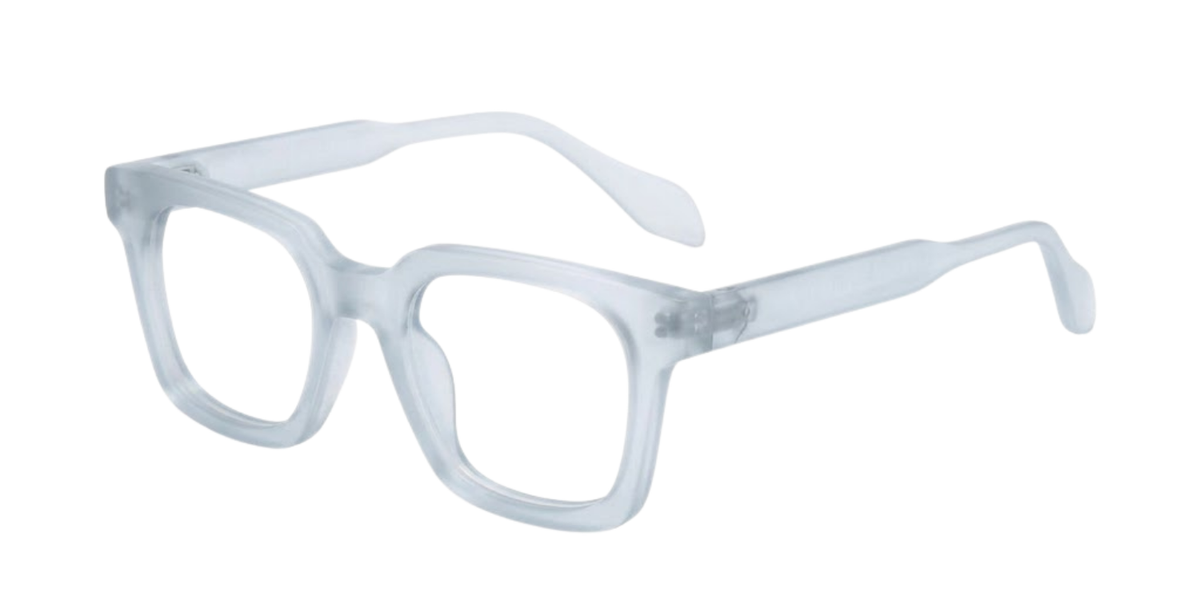 Light Blue Full Rim Square Magneto Eyeglasses