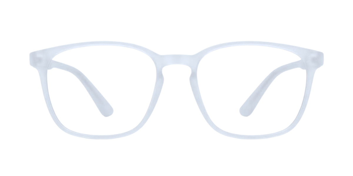 Light Blue Full Rim Round Magneto Eyeglasses