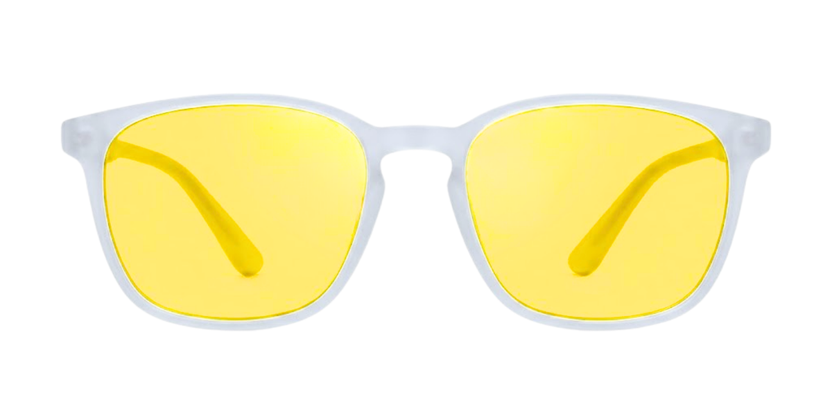 Light Blue Full Rim Round Magneto Eyeglasses