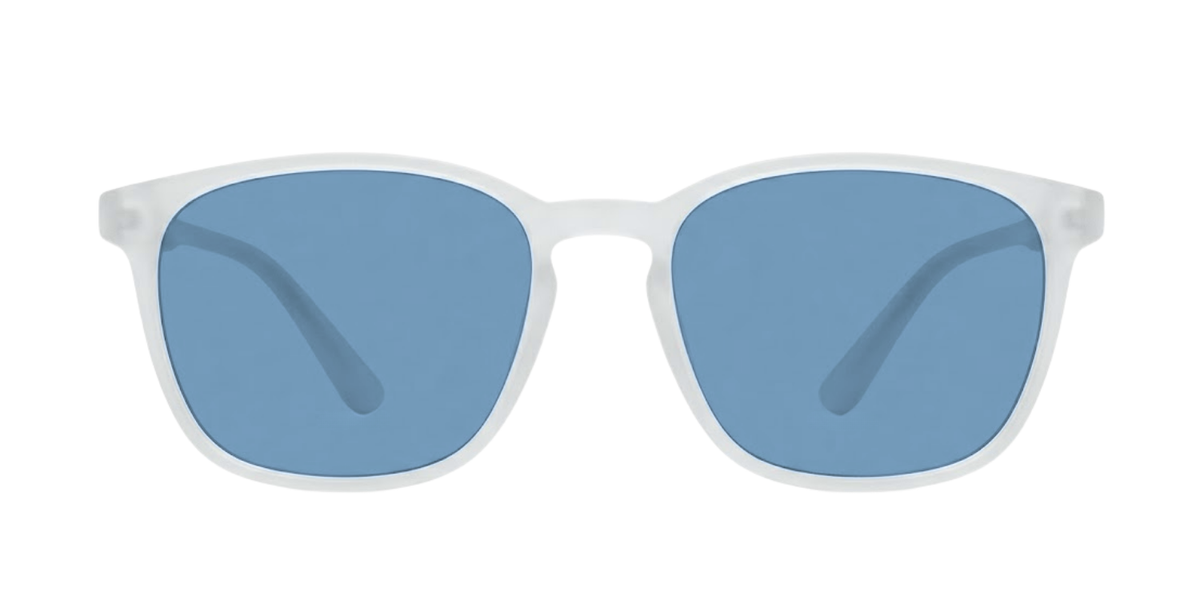 Light Grey Full Rim Round Magneto Eyeglasses