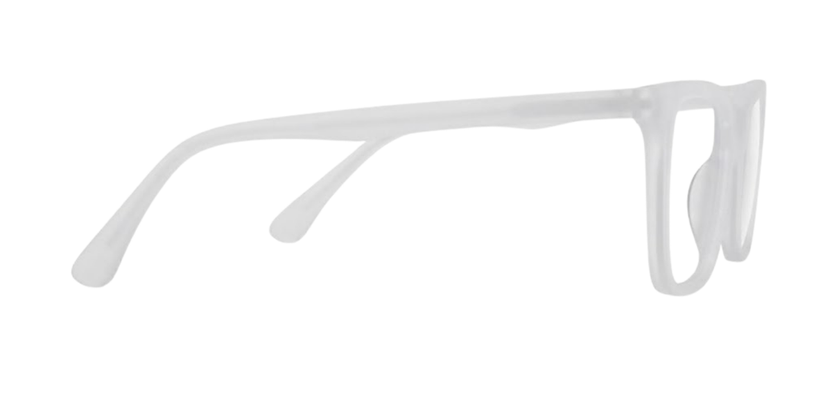 Light Grey Full Rim Round Magneto Eyeglasses