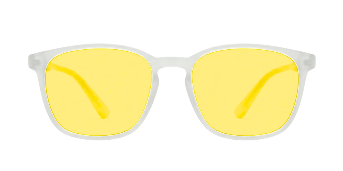 Light Grey Full Rim Round Magneto Eyeglasses