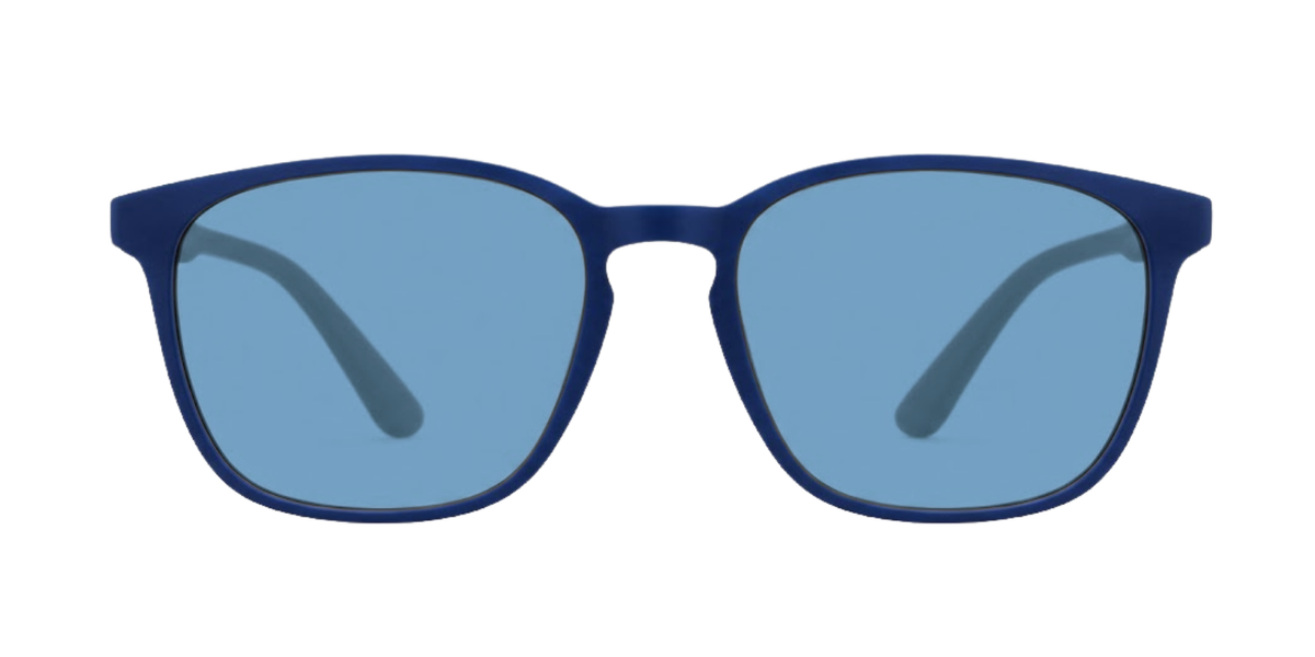 Matte Navy Blue Full Rim Round Magneto Eyeglasses