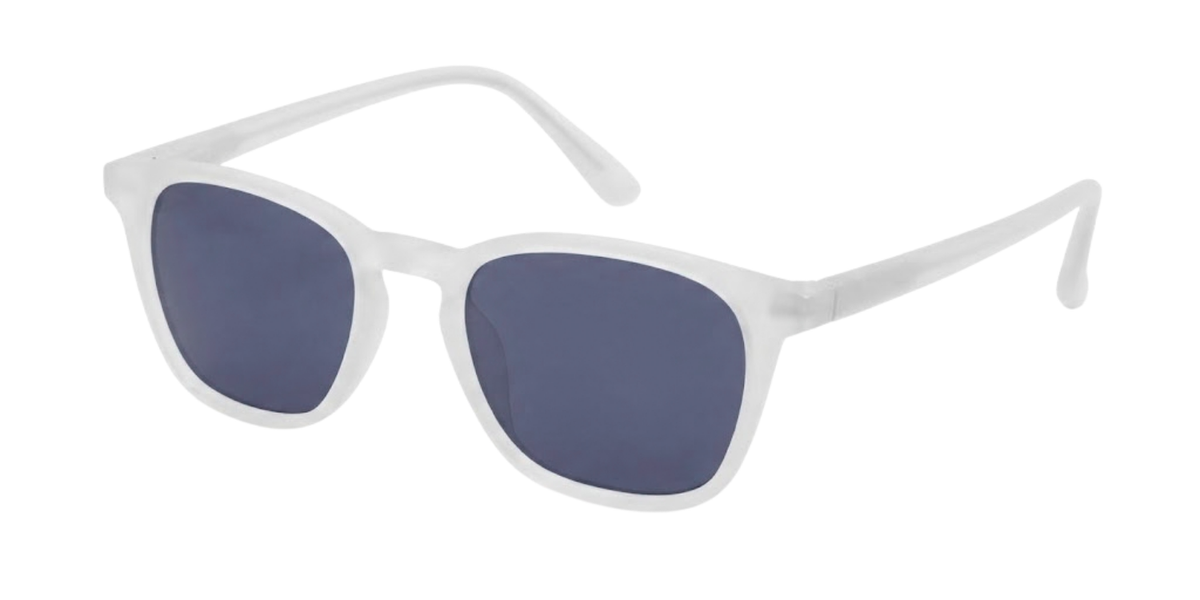White Full Rim Round Magneto Eyeglasses