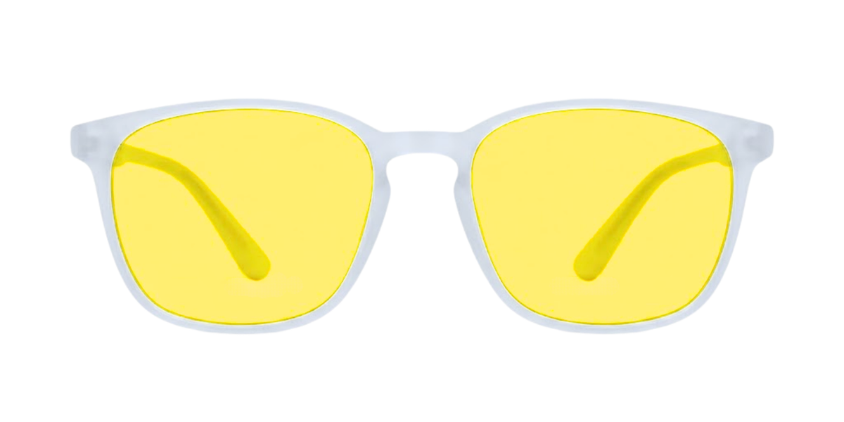 White Full Rim Round Magneto Eyeglasses