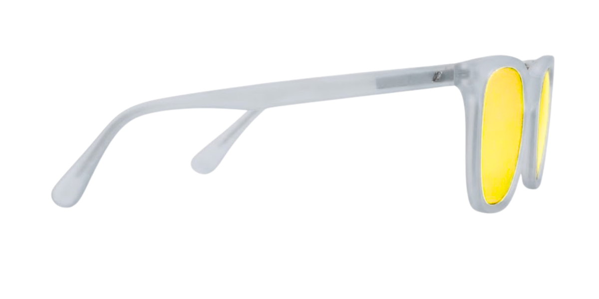 White Full Rim Round Magneto Eyeglasses