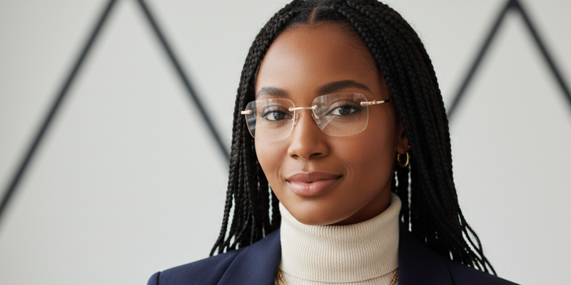 Rimless Rectangle Premium Eyeglasses