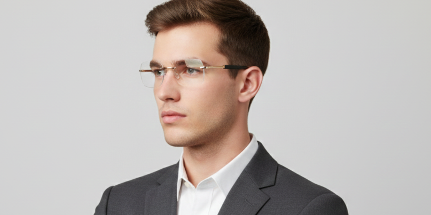 Rimless Cat Eye Premium Eyeglasses