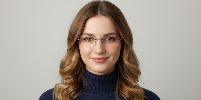 Rimless Cat Eye Premium Eyeglasses
