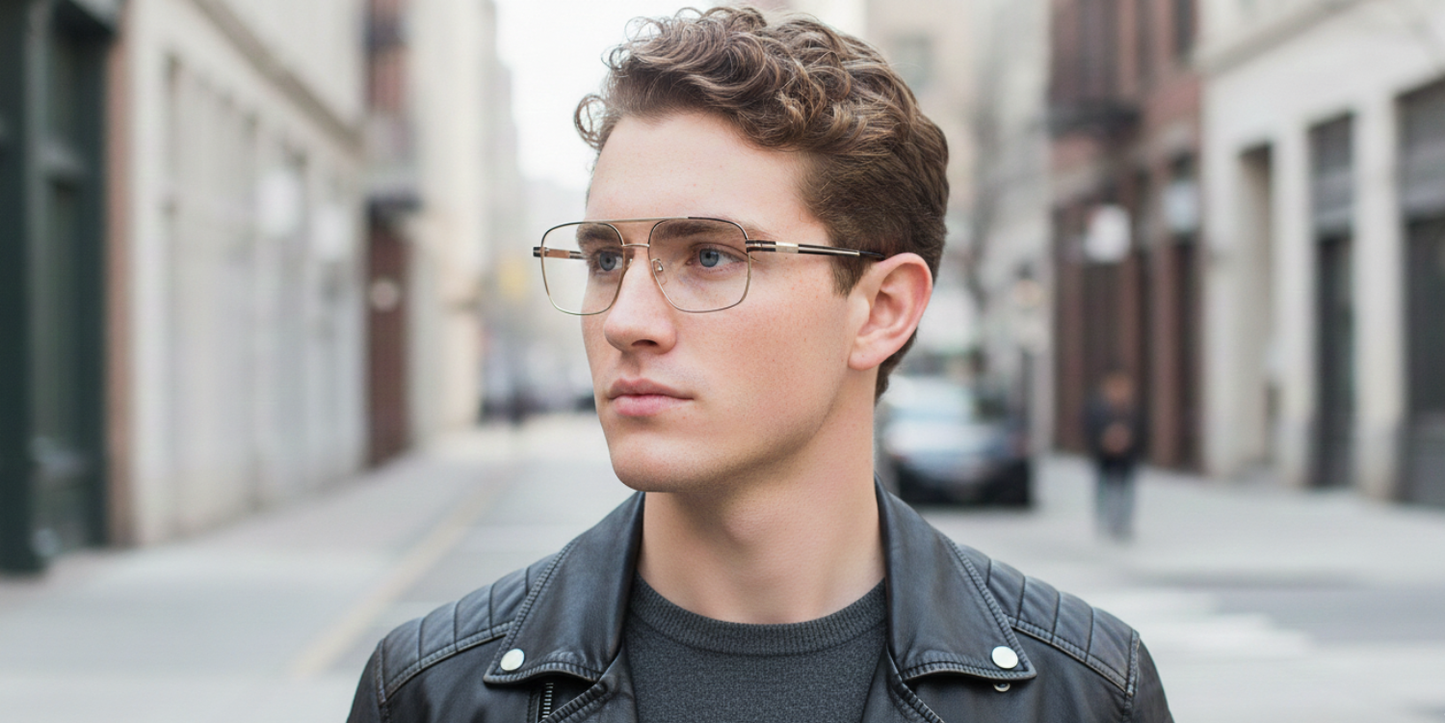 Full Rim Double Bridge Square Classic Eyeglasses