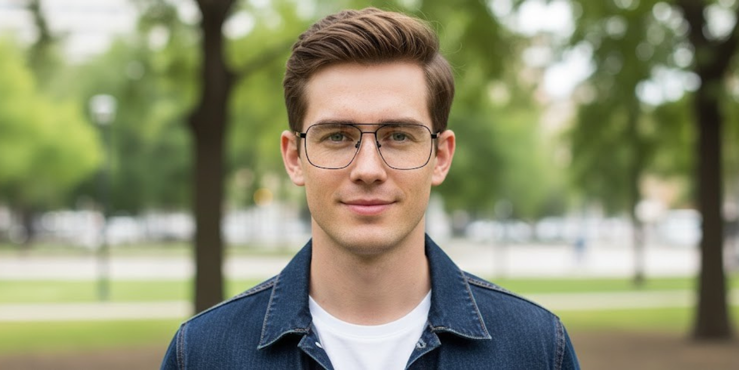 Full Rim Double Bridge Rectangle Classic Eyeglasses