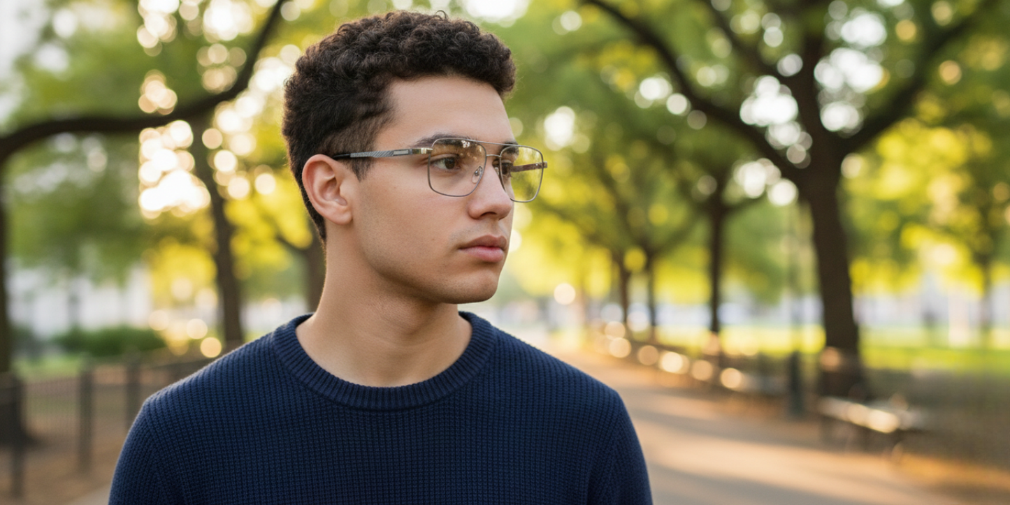 Full Rim Double Bridge Rectangle Classic Eyeglasses