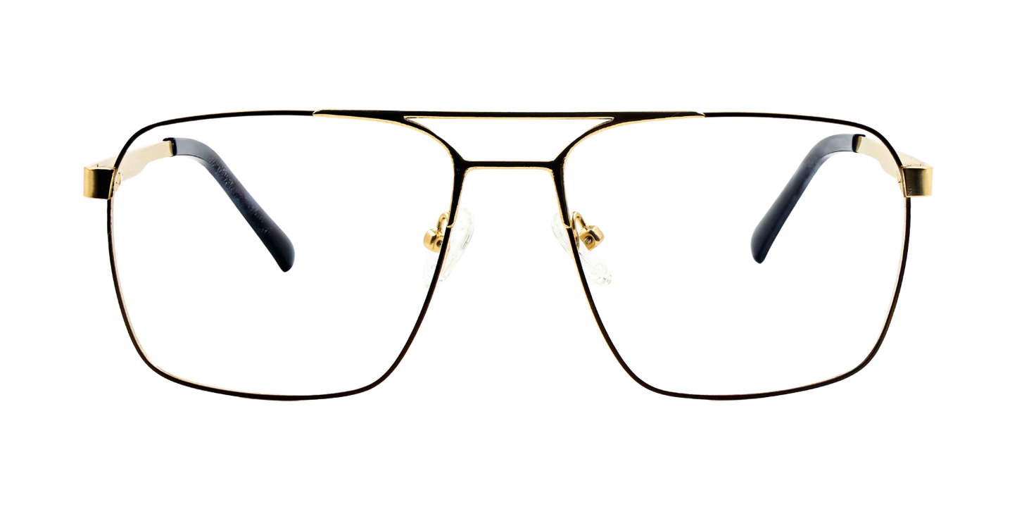 Full Rim Double Bridge Rectangle Classic Eyeglasses