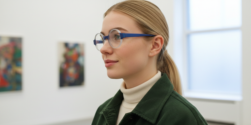 Full Rim Round Premium Eyeglasses