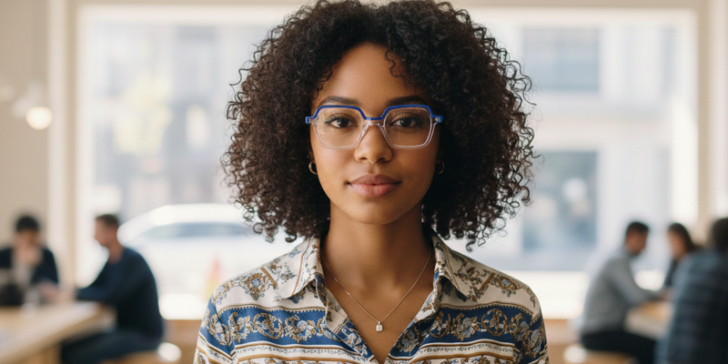 Full Rim Geometric Premium Eyeglasses