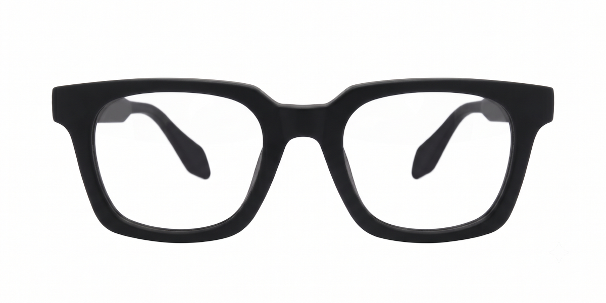 Black Full Rim Rectangle Magneto Eyeglasses