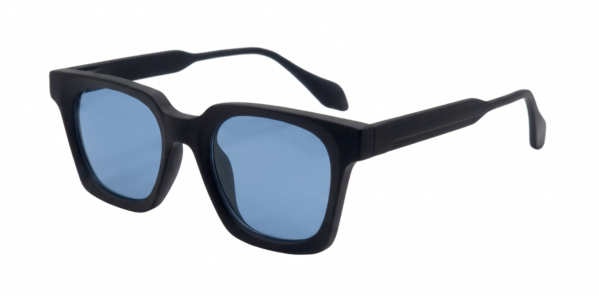 Black Full Rim Rectangle Magneto Eyeglasses