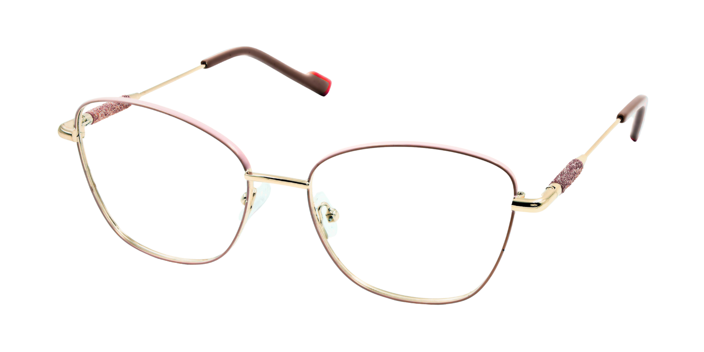 Full Rim Cat Eye Classic Eyeglasses with Sparkling Temple